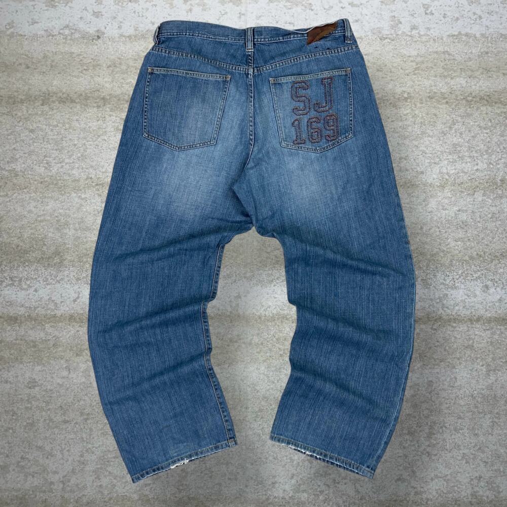Vintage Y2K Sean John Skater Jeans 36x30 Baggy Wide Leg Medium Wash Denim